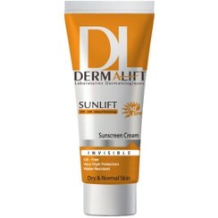 تصویر کرم ضد آفتاب غیر رنگی مناسب پوست خشک درمالیفت Dermalift Non-colored sunscreen suitable for dry skin 