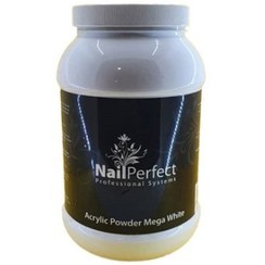تصویر پودر کاشت ناخن مگا وايت نيل پرفکت حجم 1900 گرم 