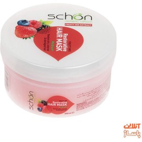 تصویر ماسک موی احیا کننده شون مدل فروتی میکس حجم 300 میلی لیتر Schon Fruity Restorative Hair Mask 300ml