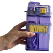 تصویر قمقمه بچگانه دو مخزنه طوسی 