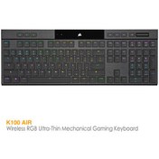 تصویر کیبورد بی سیم مکانیکال کورسیر K100 AIR - CHERRY MX Ultra Low Profile Tactile 