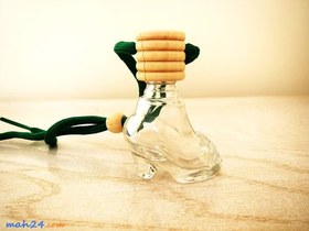 تصویر شیشه عطر آویز ماشین طرح کفش 
