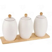 تصویر پاسماوری ۳ تکه تپل چوبی بن‌چاینا ریور با زیره چوب رابروود کد 14-9652 