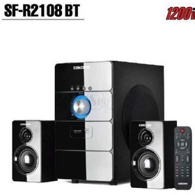 تصویر اسپیکر 3 تکه 2.1 کانال اکتیو بلوتوثی مدل آر2108 کنکورد 