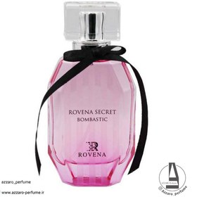 تصویر ادکلن زنانه روونا مدل سکرت بمباستیک رایحه ویکتوریا سکرت بمب شل حجم 100 میل Rovena women's cologne, bombastic model, Victoria's Secret bomb shell, 100 ml