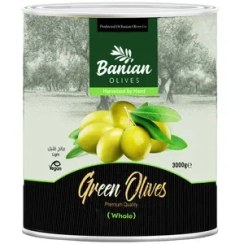 تصویر زیتون سبز با هسته بانیان - 3 کیلوگرم 