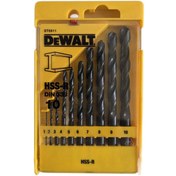 تصویر مته آهن دیوالت مدل DeWALT HSS 1-10 مجموعه 10 عددی 