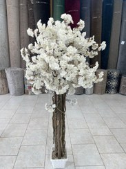تصویر درختچه مصنوعی شکوفه سفید 