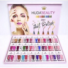 تصویر پک لاک دو قلو 24 عددی هدی بیوتی Huda Beauty Nail polish 