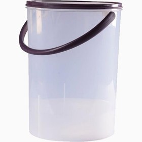 تصویر سطل شفاف درب دار دسته پلاستیکی 5 لیتری 