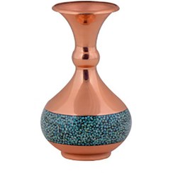 تصویر گلدان شلغمی فیروزه کوب سایز 13 صنایع دستی آقاجانی 