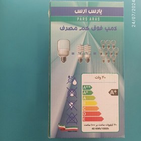 تصویر لامپ led 40 وات پارس ارس 