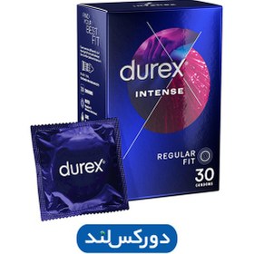 تصویر کاندوم دورکس خاردار با ژل تحریک کننده بانوان بسته 30 عددی DUREX Intense 