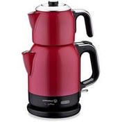 تصویر چای ساز برقی چاییما رنگ فوشیا KORKMAZ 