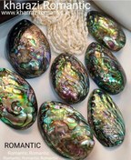 تصویر صدف آبالون طبیعی مدل تخم مرغی 