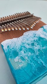 تصویر کالیمبا بلوط ۱۷ تیغه طرح رزینی 