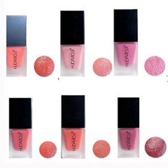 تصویر رژگونه مایع هدی موجی در چند رنگ 