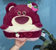 تصویر پتو بالشتی طرح استیچ و پو و لوتسو عروسک پتو بالشتی خرس