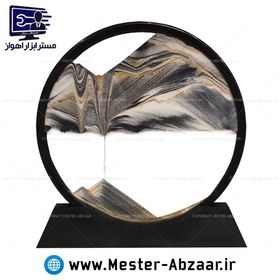 تصویر تابلو شنی استندی 7 اینچ دارای رنگ بندی مدل دایره QUICKSAND PAINTING 7IN 