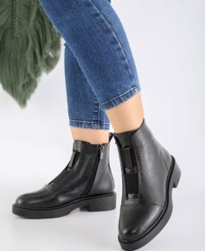 تصویر نیم بوت زنانه کد ۵۰۴ - مشکی / 