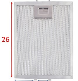 تصویر فیلتر هود بیمکث سایز ۲۲ در ۲۶ آلومینیومی 