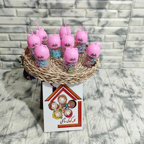 تصویر کش مو چهل گیس ضخیم عروسکی فنری رنگی متوسط 