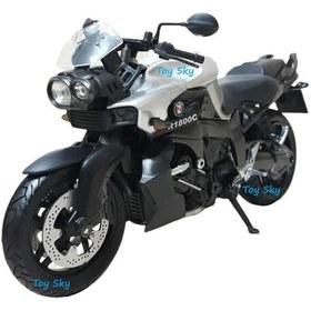 تصویر اسباب بازی - ماکت موتور - بی ام و R1800C- مقیاس 1.12 برند Alloy Model - طول 18.5 سانتی متر - BMW R1800C - رنگ نقره ای 