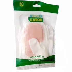 تصویر دستکش با پد ظرفشویی سیلیکونی کاتوس کد K231 