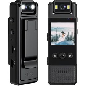 تصویر دوربین مینی L12 BODY CAMERA گیره ای پلیسی، لرزشگیر داخلی 