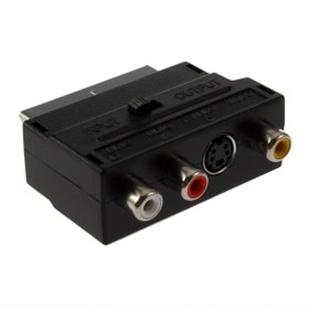 تصویر تبدیل اسکارت به RCA Scart to S-Video adapter Audio AV TV 21-Pin