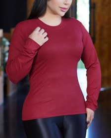 تصویر بلوز یقه گرد تک - مشکی 