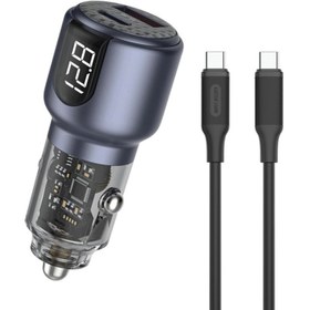 تصویر شارژر فندکی دو پورت گرین لاین ۷۵ وات با فناوری PD+QC 