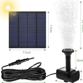تصویر آبنما و فواره خورشیدی یا سولار بدون نیاز به برق و باطری مدل AS103-0718A SOLAR FUNTAIN AS103-0718A