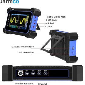 تصویر اسیلوسکوپ تبلتی هانتک مدل Hantek TO_1154D 