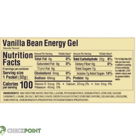 تصویر پاور ژل VANILLA BEAN GU +کافیین 