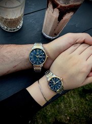 تصویر ست دونفره ساعت آلوز طرح الماس صفحه شب نما نهایت زیبایی و شیک بودن پیشنهاد میشه Olevs