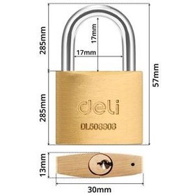 تصویر قفل آویز دلی مدل DL508908 