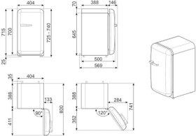 تصویر یخچال مینی اسمگ مدل:FAB5RBL5 