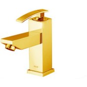 تصویر کلار شیر روشویی نیو فلت طلامات 