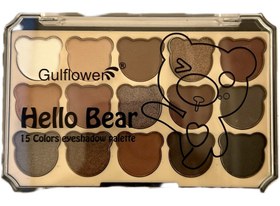 تصویر پلت سایه خرسی ۱۵ رنگ مات و شاین hello bear - ۱ 15 colors eyeshadow palette hello bear