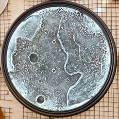 تصویر تابلو ماه نورانی مدرن قطر 72 