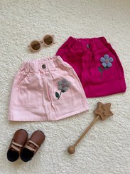 تصویر دامن کتان دخترانه 