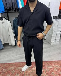 تصویر ست پیراهن و شلوار مردانه مراکشی طوسی سایز XL 