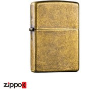 تصویر فندک زیپو مدل 201FB طلایی آنتیک 