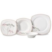 تصویر سرویس غذاخوری مجموعه مونا 60 قطعه شام ​​مربع KORKMAZ 