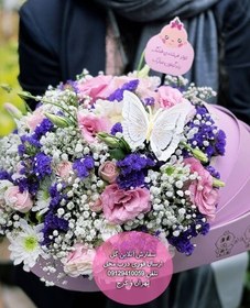 تصویر ارسال فوری دسته گل تبریک تولد کودک یک‌ساله 