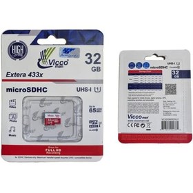 تصویر کارت حافظه microSDHC ویکومن مدل Extra 433x UHS-I U1 کلاس 10 سرعت 65MB/s ظرفیت 32 گیگابایت Vicco microSDHC - Extra 433x UHS-I - 32GB