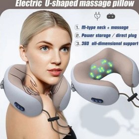 تصویر ماساژور گردن چرخشی u_shaped ا u_shaped massage pillow u_shaped massage pillow