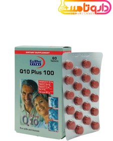 تصویر قرص کیوتن پلاس ۱۰۰ یوروویتال |۶۰ عدد| سلامت دستگاه قلبی عروقی EuRho Vital Q10 Plus 100mg 60 Caps