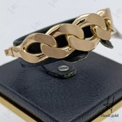 تصویر دستبند النگویی طلا طرح کارتیه سایز ۲ 